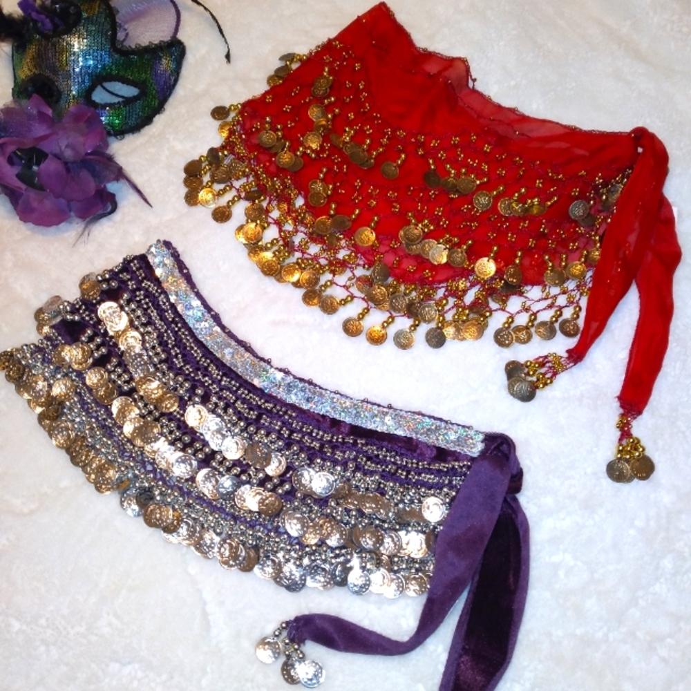 Pair of Belly dancing scarves